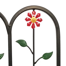 Load image into Gallery viewer, Metal Garden Edging, Red Flower, 3+1
