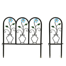Load image into Gallery viewer, Metal Garden Edging, Blue Flower, 3+1
