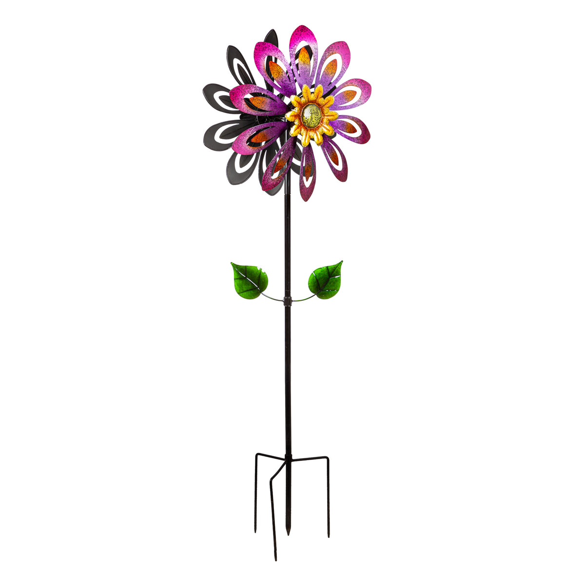 Violet Flower Wind Spinner, 75in