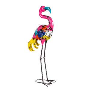 Statues, Bright Metal Flamingo 4 Asst