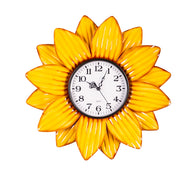 Wall Clock, Metal Sunflower