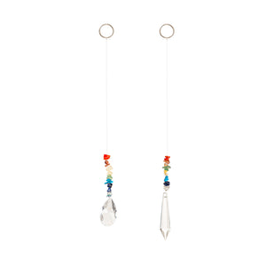 Suncatcher, Crystal with Colored Stones, 2 Asst