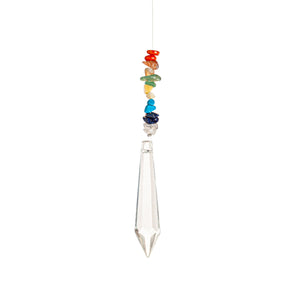 Suncatcher, Crystal with Colored Stones, 2 Asst
