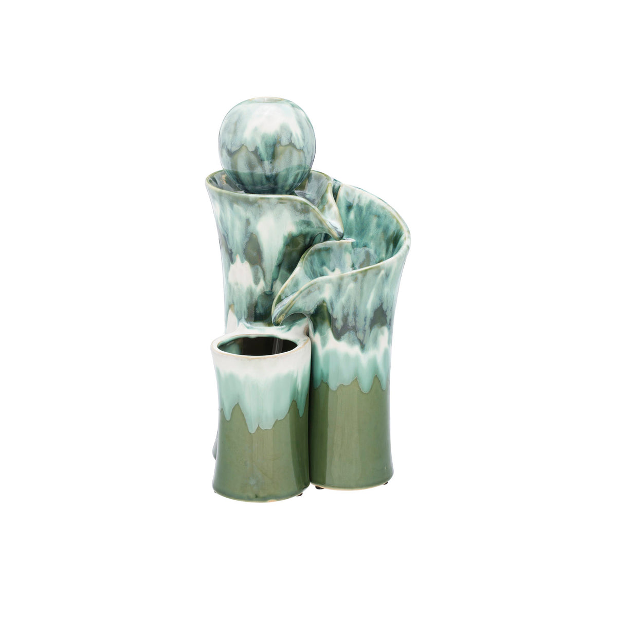 Fountain, Ceramic Green Glazed