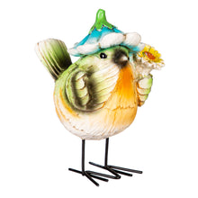 Load image into Gallery viewer, Decor, Resin Bird with Flower Hat Tabletop, 2 Asst
