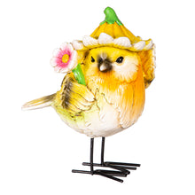 Load image into Gallery viewer, Decor, Resin Bird with Flower Hat Tabletop, 2 Asst
