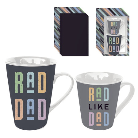 Ceramic Cup Gift Set, Rad Dad, 16oz and 8oz