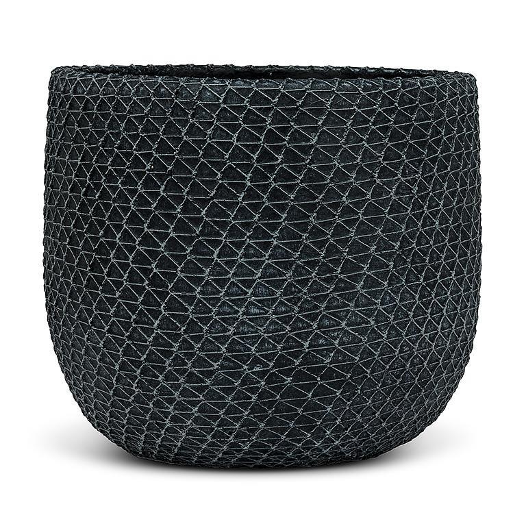 Pot, Charcoal Textured Mesh Large
