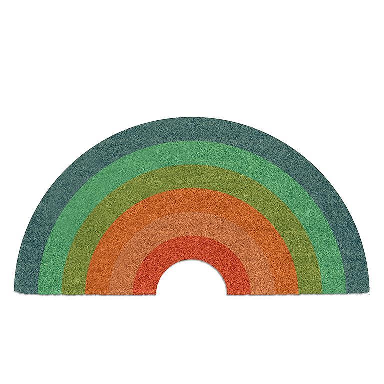Door Mat, Rainbow Shaped Muted