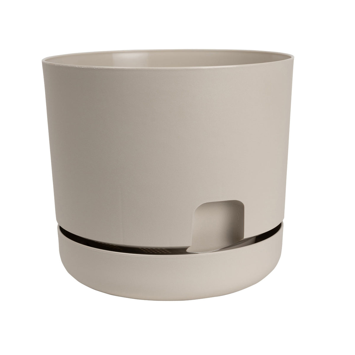 Planter, 6in Oasis Mocha Self-Watering with Saucer