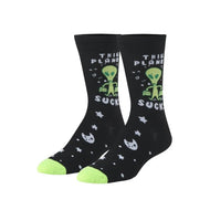 Mens Socks, Size 6-13, This Planet Sucks