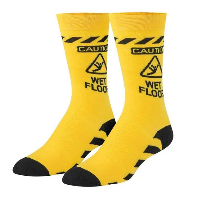 Mens Socks, Size 6-13, Wet Floor