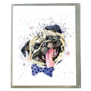 Gift Enclosure Mini Card, Pugs and Kisses