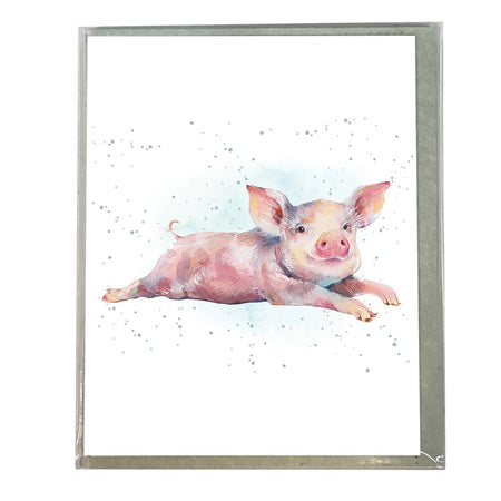 Gift Enclosure Mini Card, Pig Time
