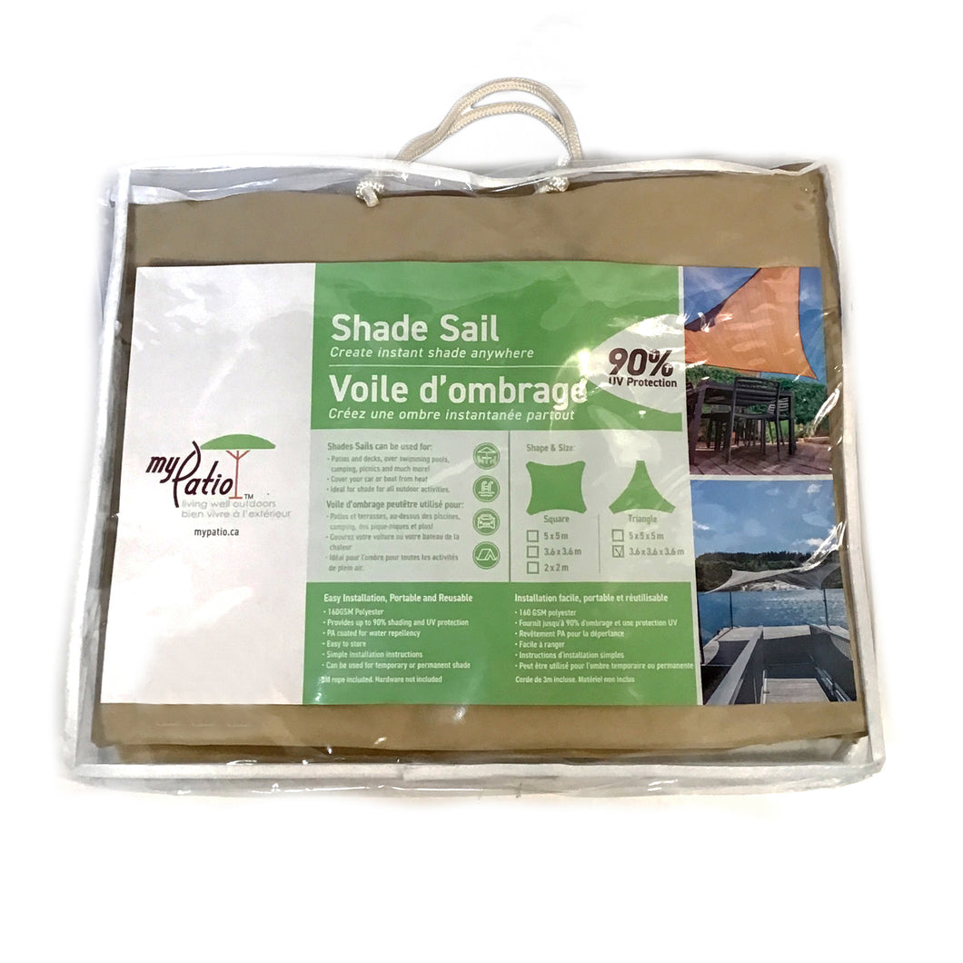 Shade Sail Sand Triangle, 3.6m