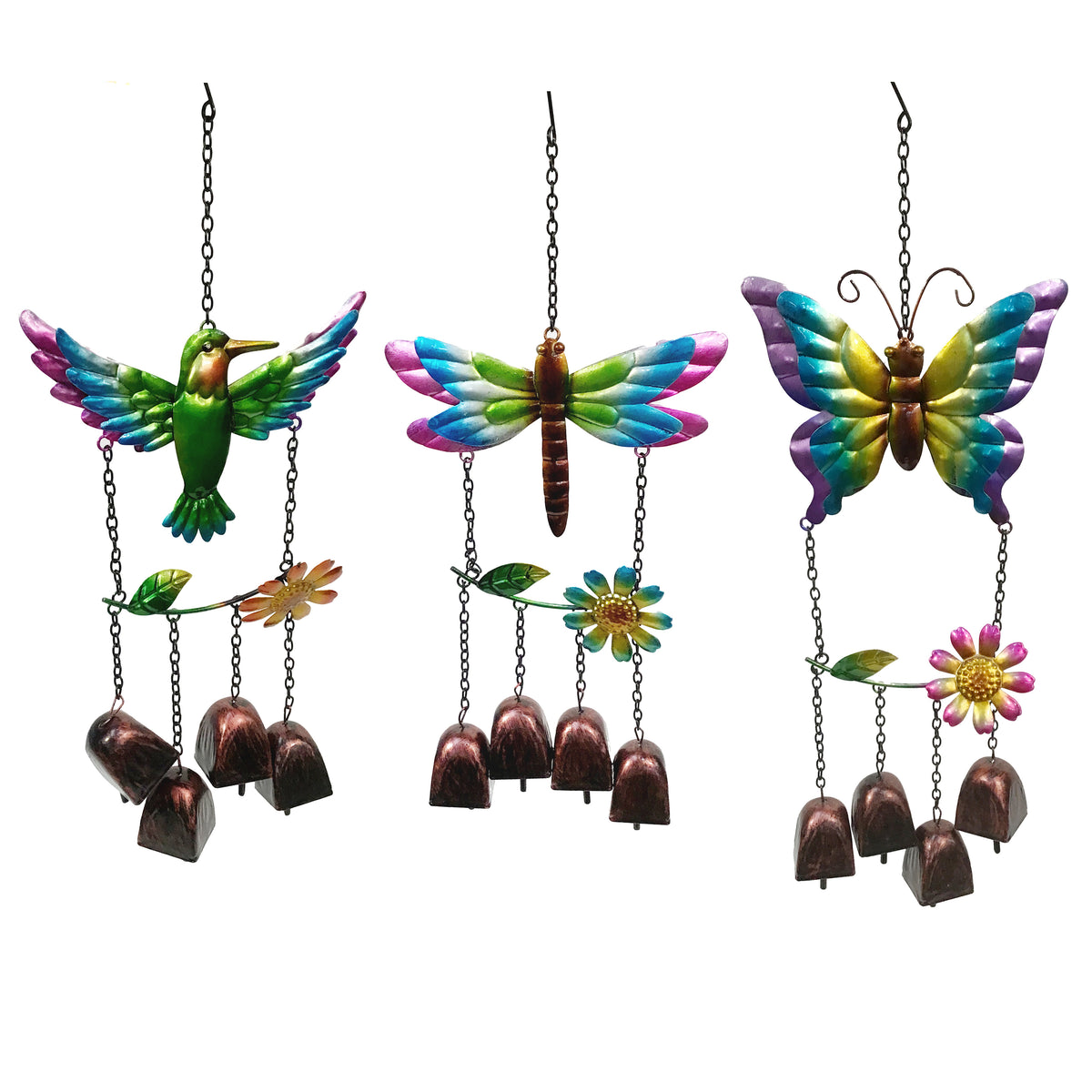 Wind Chime, Winged Animals with Bells 3 Asst