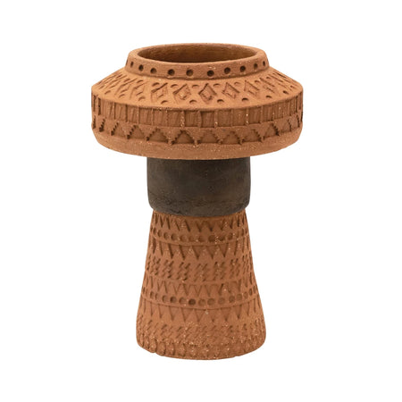 6in Round Debossed Terracotta Vase