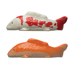 Stoneware Floating Fish, 8in Long, 2 Styles