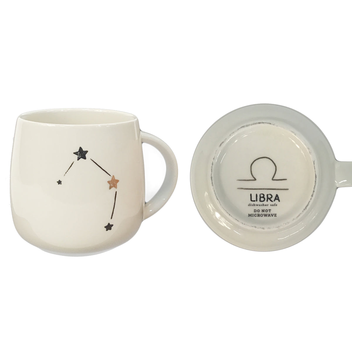 Zodiac Sign Stoneware Mug, 12 Asst