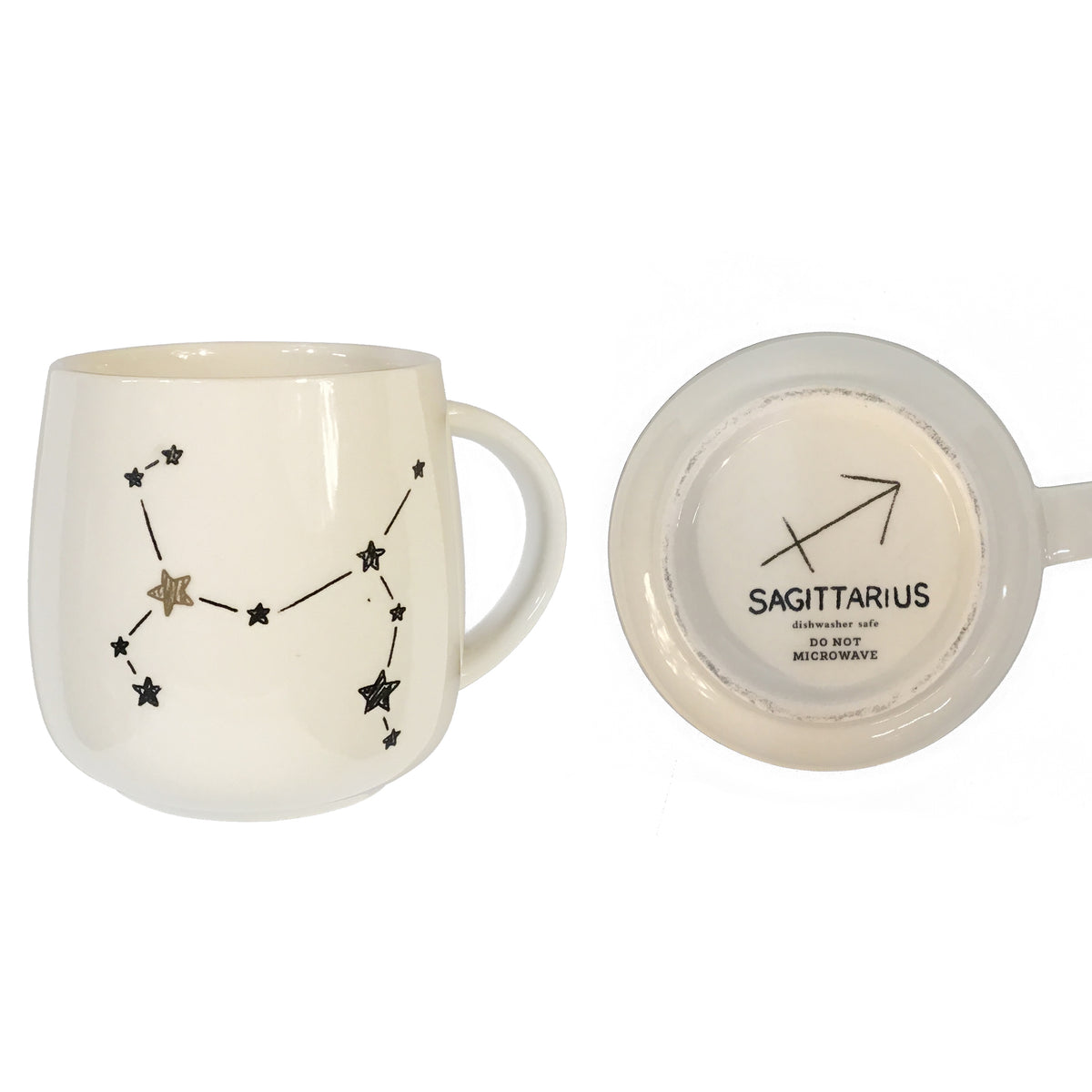 Zodiac Sign Stoneware Mug, 12 Asst