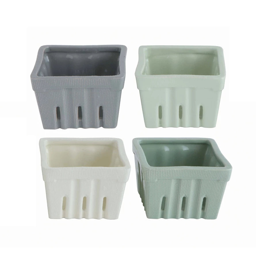 Textured Stoneware Berry Bowl 4 Asst
