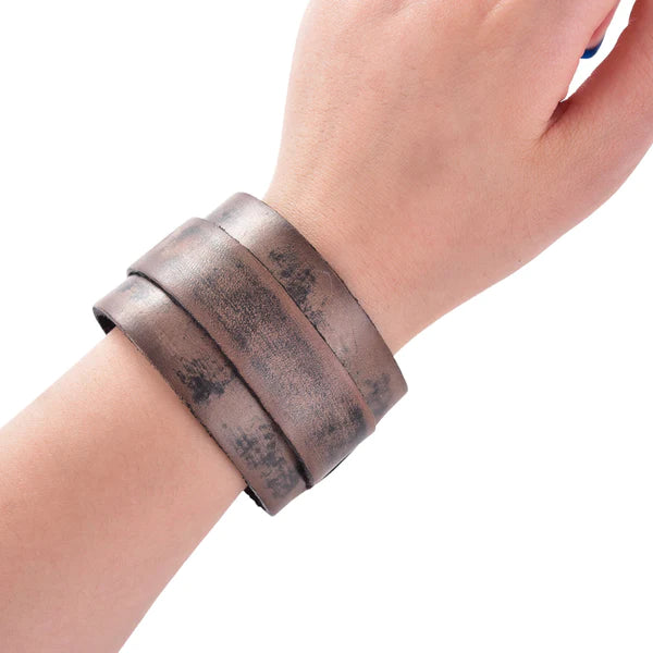 Mad Man Drake Leather Bracelet, Brown