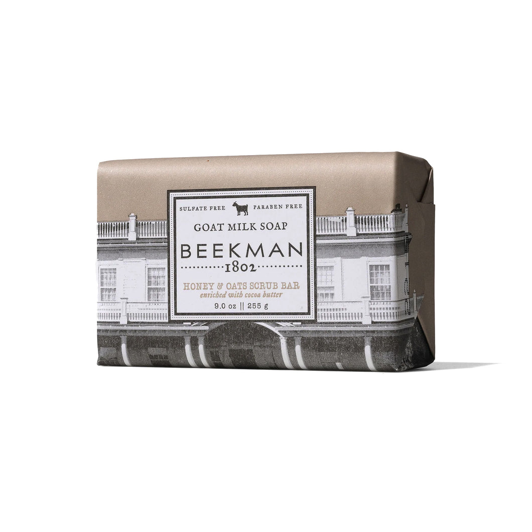 Beekman 1802 Honey & Oats Scrub Soap Bar, 9oz