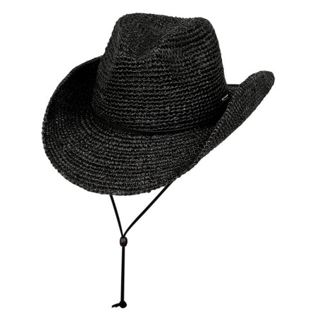 Ladies Cowboy Hat, Reta, Black, One Size