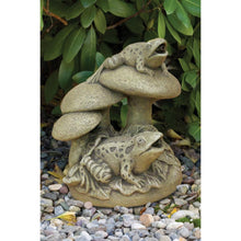 Load image into Gallery viewer, Frogs and Mushrooms Plumbed Statue
