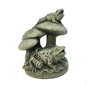 Frogs and Mushrooms Plumbed Statue