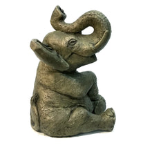 Load image into Gallery viewer, Sitting Elephant 20in Plumbed Statue
