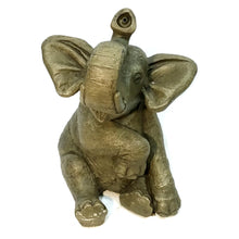 Load image into Gallery viewer, Sitting Elephant 20in Plumbed Statue
