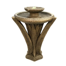 Load image into Gallery viewer, Two Tier Meadows Glow Cement Fountain
