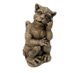 Listening Gargoyle Statue, 14in