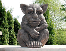 Load image into Gallery viewer, Shy Sitting Gargoyle Statue, 14in
