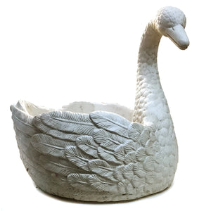 Heart Swan Cement Planter, Right