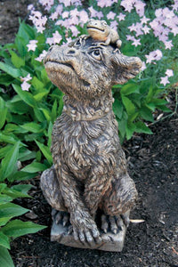 Sterling Woods Dog and Frog Statue