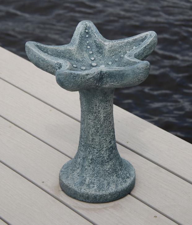 Petite Starfish Bird Bath, One Piece