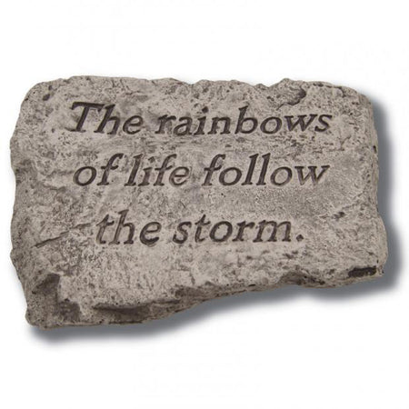 Garden Stone, 10in, The Rainbows of Life Follow