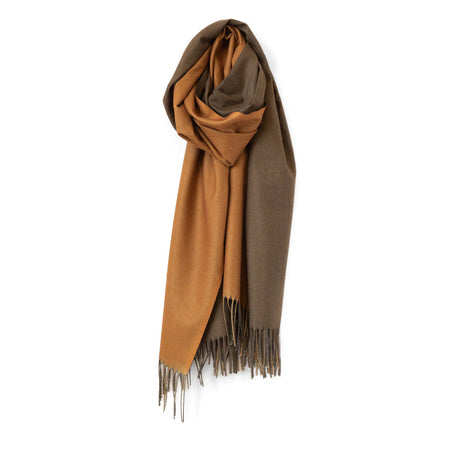 Double Sided Scarf, Olive and Rust
