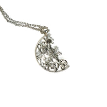 Load image into Gallery viewer, Silver Snowflake Moon Pendant
