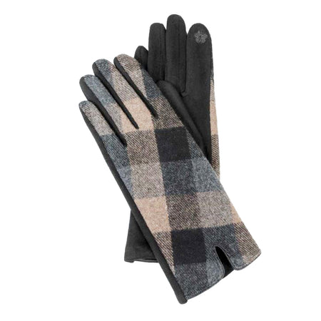Gloves, Plaid Brown
