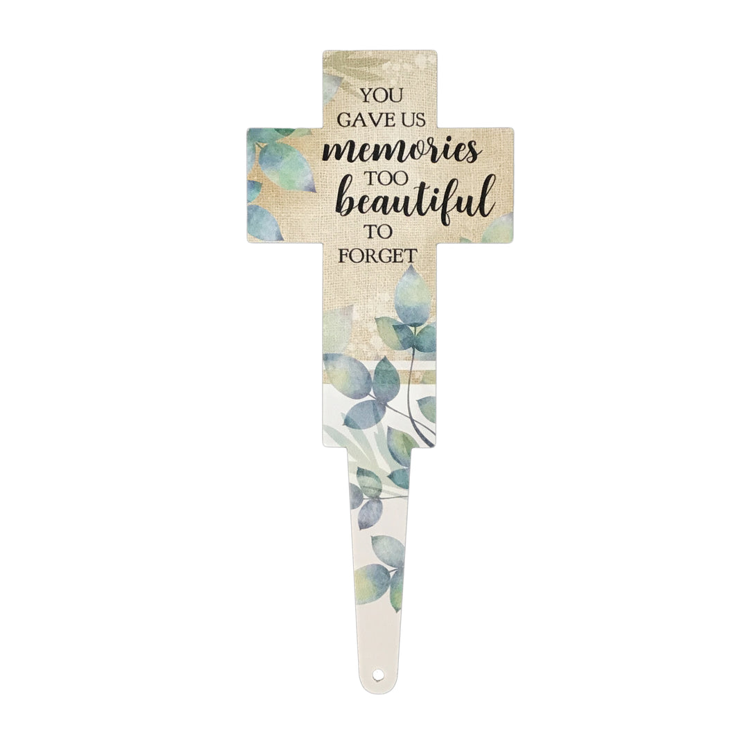Metal Cross Memorial Garden Stake, 6 Asst
