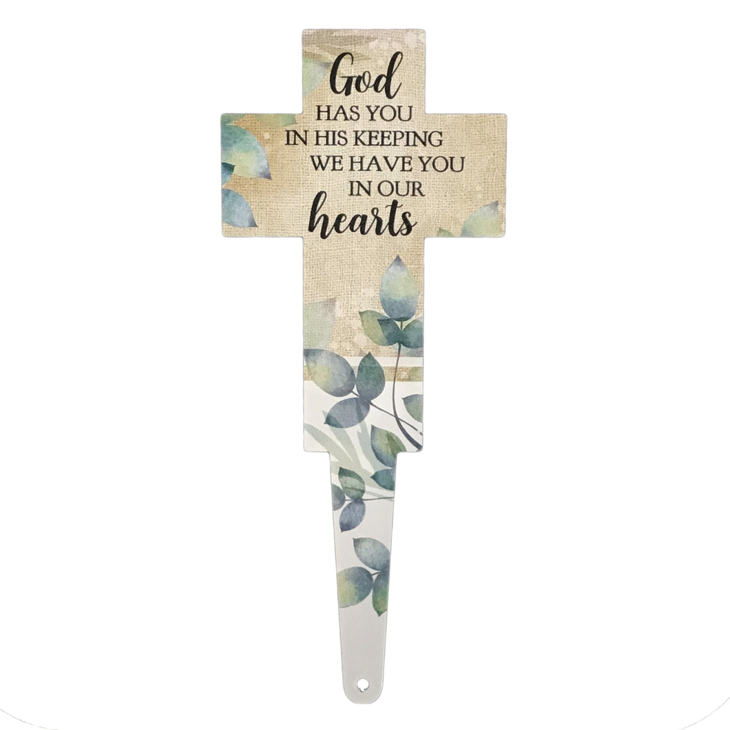 Metal Cross Memorial Garden Stake, 6 Asst