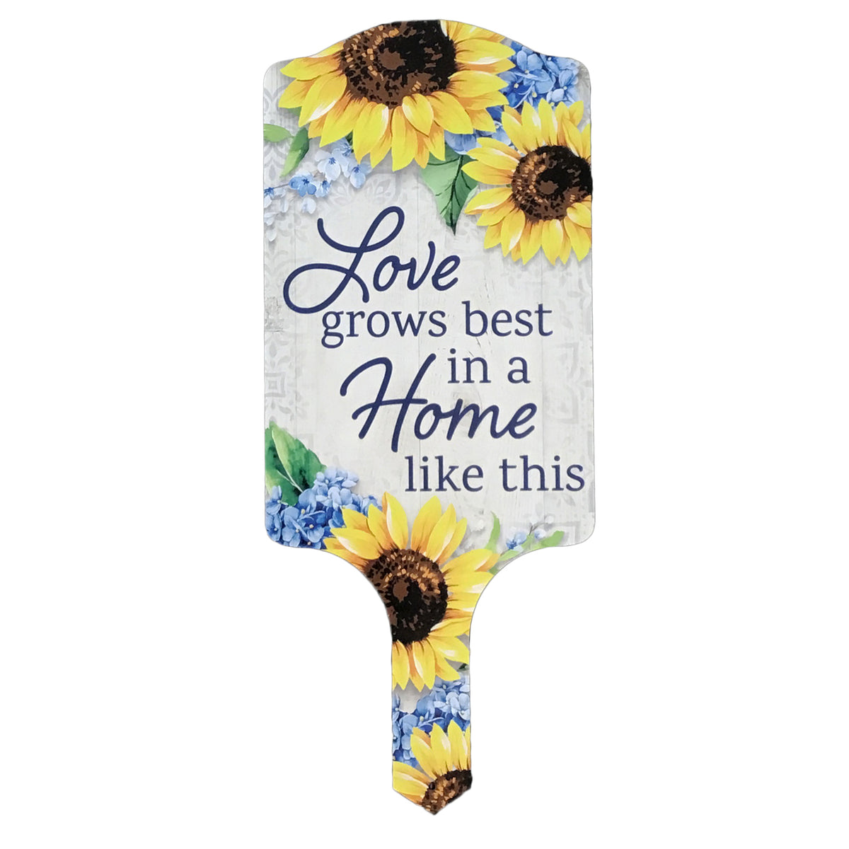 Love Grows Best Sign Metal Stake, 15.5in