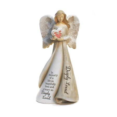 Angel Figurine, Deeply Loved, 12x6.5x5"