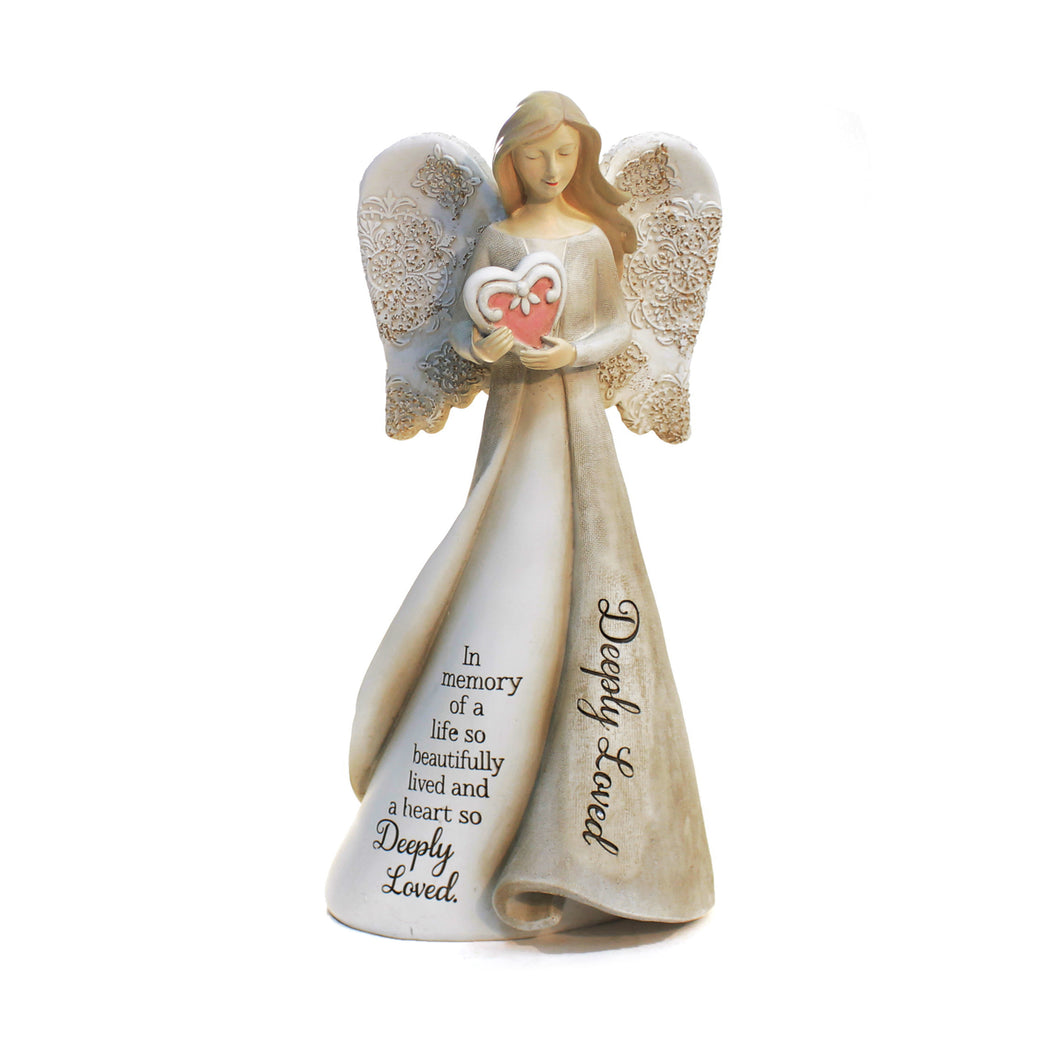 Angel Figurine, Deeply Loved, 12x6.5x5