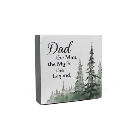 Mini Wood Block Shelf Decor, Dad