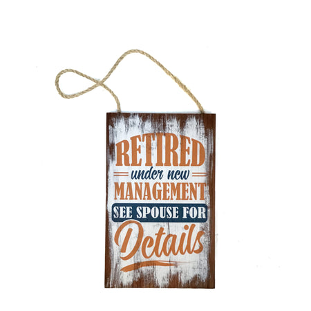 Wood Wall Sign, Retired Spouse