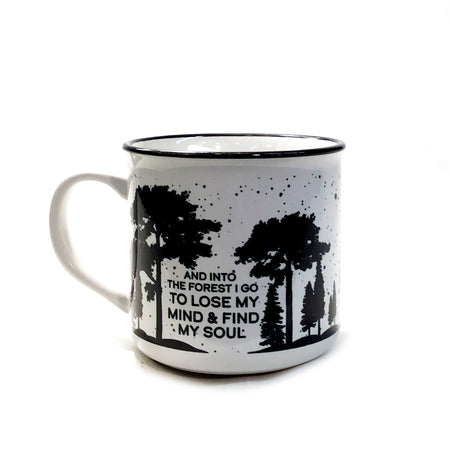 Ceramic Vintage Mug, Into The Forest, 13oz